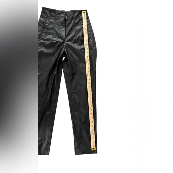NWT Zara faux leather straight leg pants XS - Picture 7 of 10